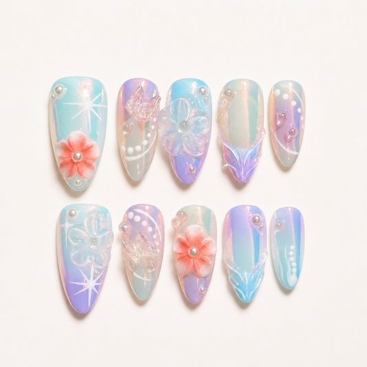 Aurora Bloom – Main Character Stiletto Press-On Nails