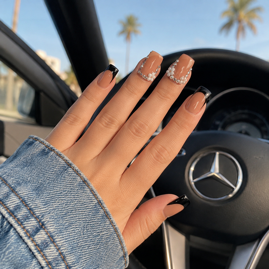 Floral Pop – Coffin Press-On Nails