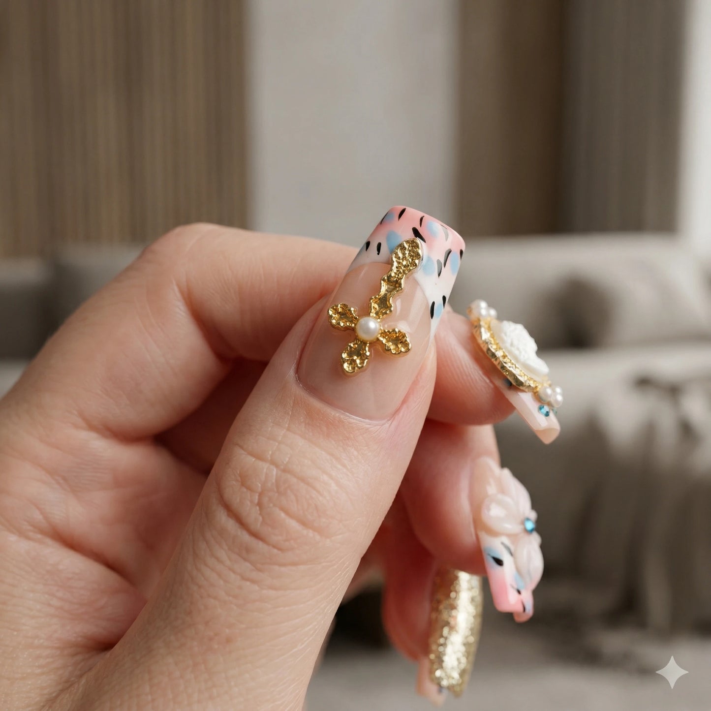 Cameo Heiress – Vintage Baroque Press-On Nails