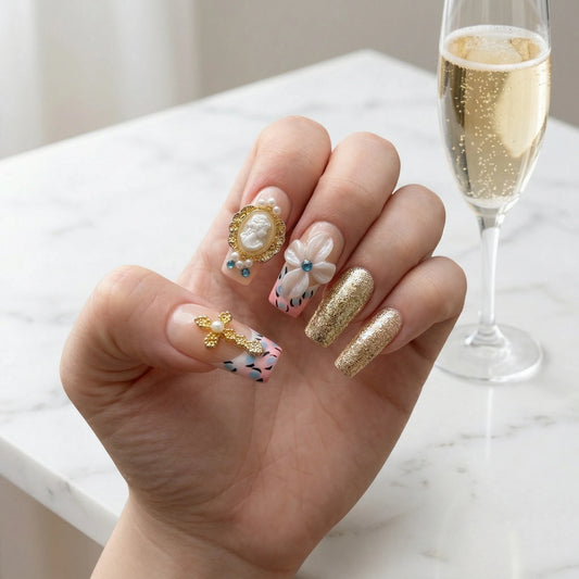 Cameo Heiress β Vintage Baroque Press-On Nails