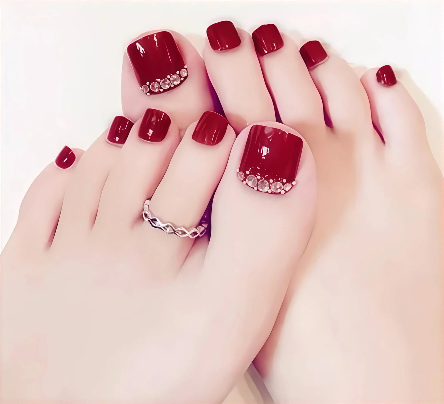 Deep Garnet Crystal Luxury Toes