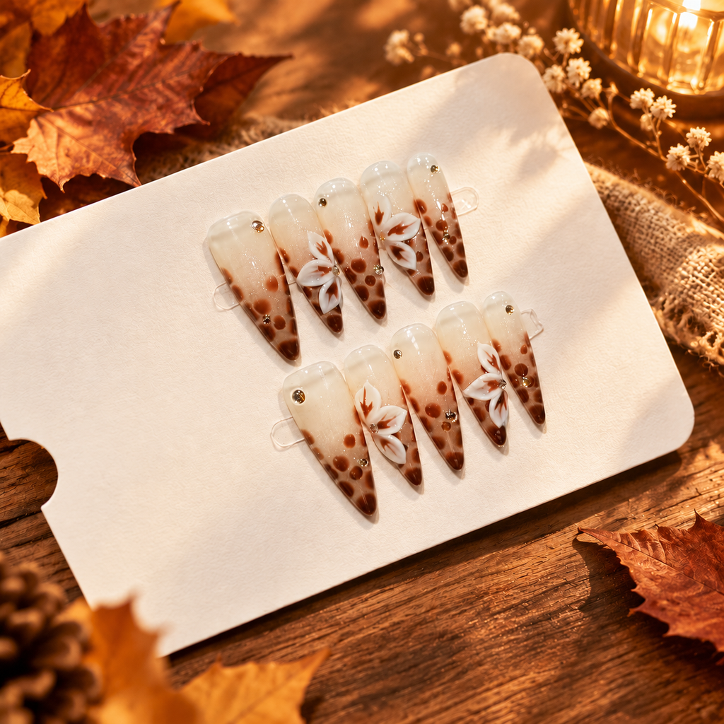 Chocolate Lily – Main Character Stiletto Press-On Nails