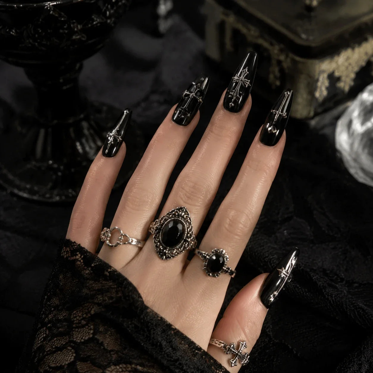 Dark Feminine Press-On Nails