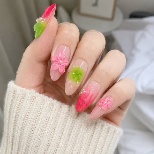 Barbiecore Babe – Main Character Vibrant Pink Almond Press-On Nails