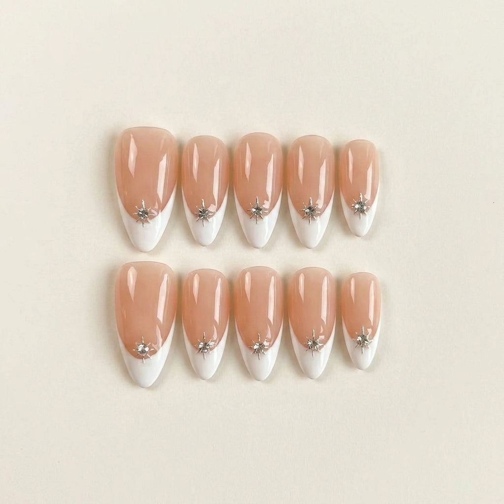 Petal Whisper – Clean Girl Almond Press-On Nails