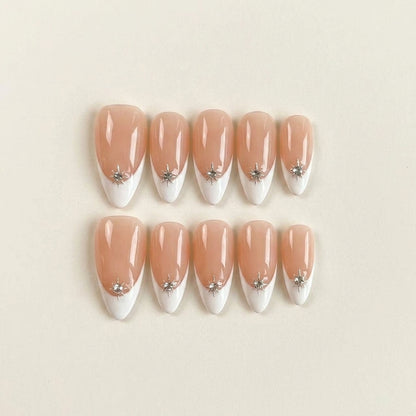 Petal Whisper – Clean Girl Almond Press-On Nails