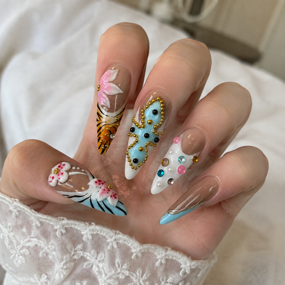 Cheetah-Core Babe – Sargform-Press-On-Nägel