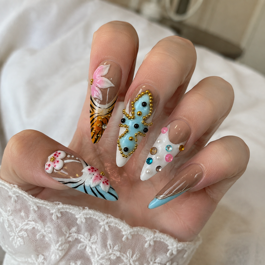 Cheetah-core Babe – Dark Feminine Cheetah Stiletto Press-On Nails
