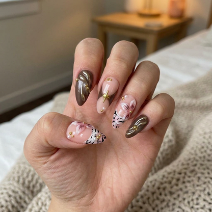 Wild Blossom – Main Character Almond Press-On Nails