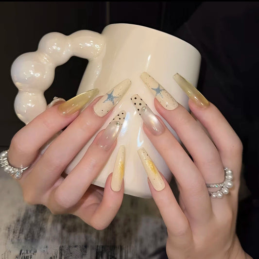 Salt & Starfish – Sandy Beach Cat-Eye Press-On Nails