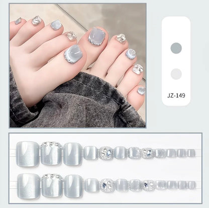 Icy Blue Cat-Eye Luxury Toes
