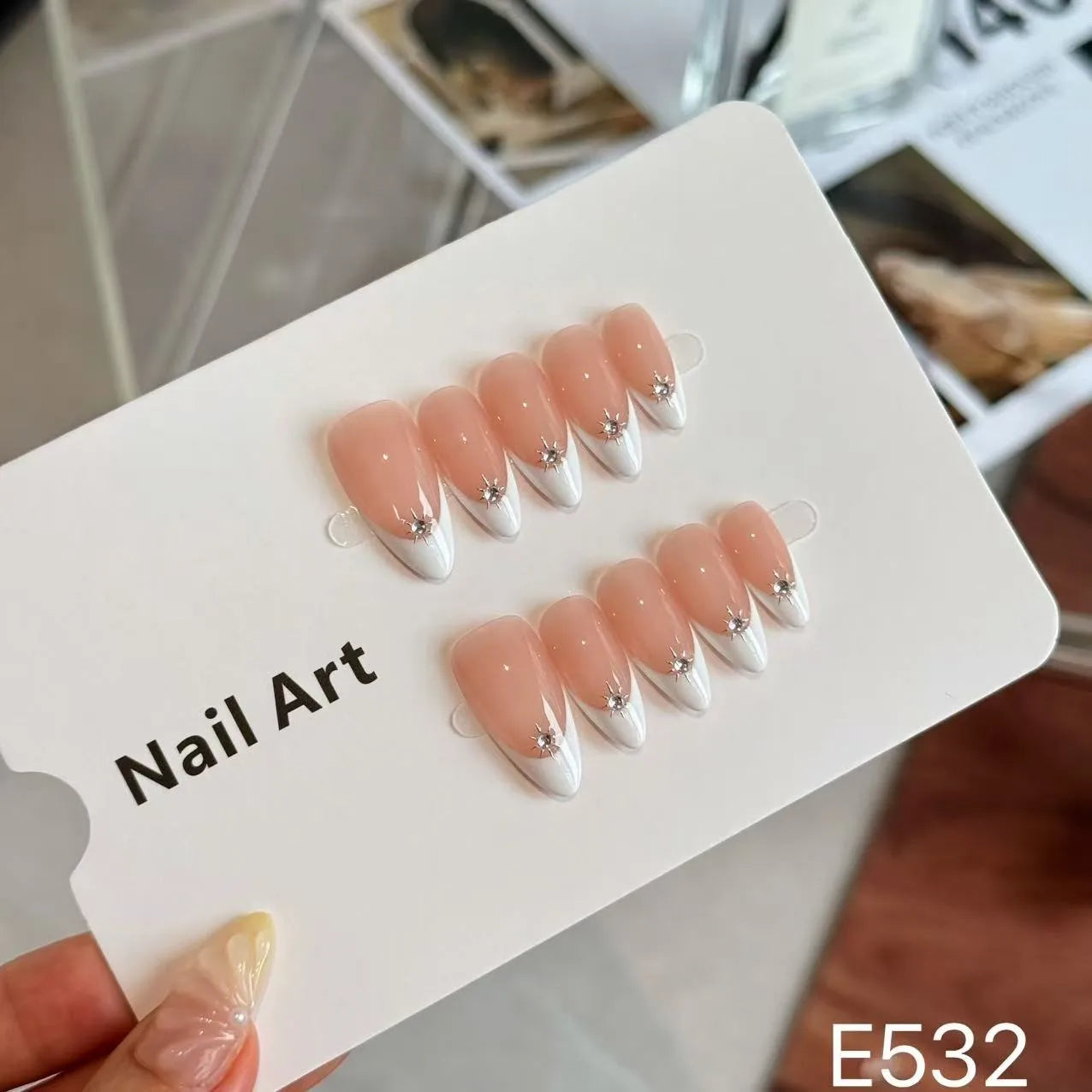 Petal Whisper press-on nails