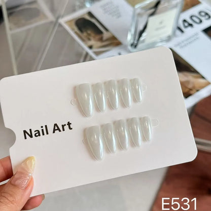 Pearl Glaze press-on nails