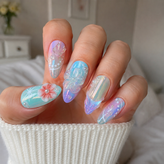 Aurora Bloom – Main Character Stiletto Press-On Nails