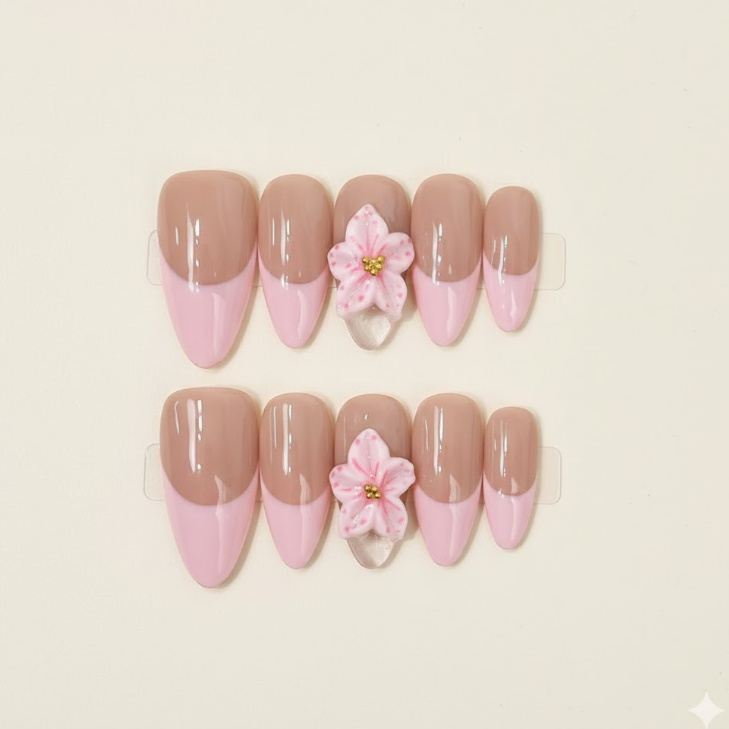 Luma Sakura – Braut-Press-On-Nägel