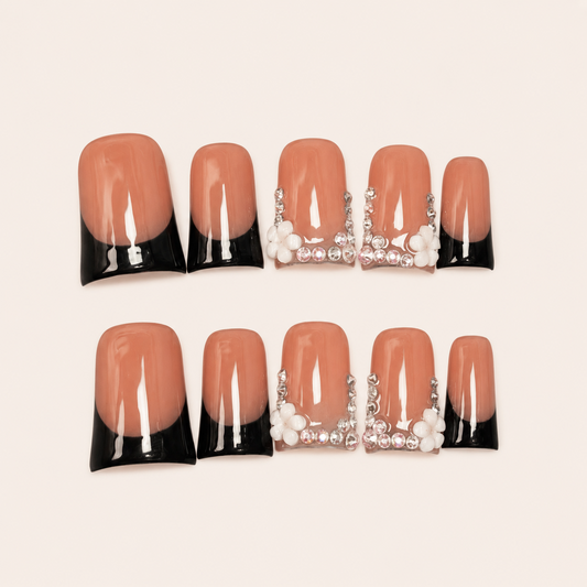 Floral Pop – Coffin Press-On Nails
