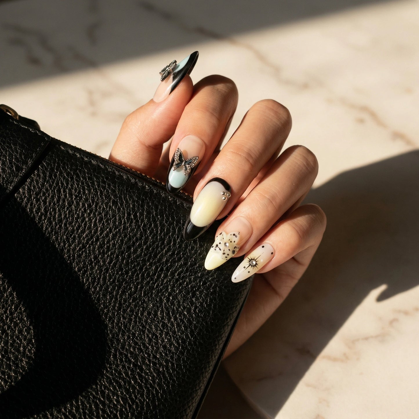 Aurora Sigil – Y2K Butterfly Press-On Nails