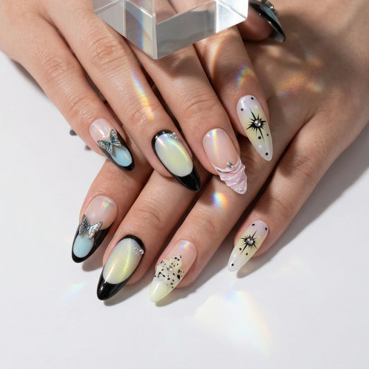 Aurora Sigil – Y2K Butterfly Press-On Nails
