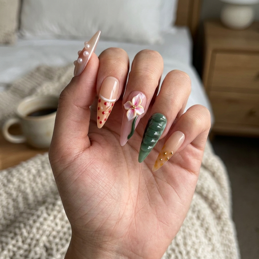 Harvest Bloom – Main Character Stiletto Press-On Nails