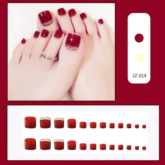 Deep Garnet Crystal Luxury Toes
