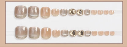 Champagne Glow Cat-Eye Luxury Toes