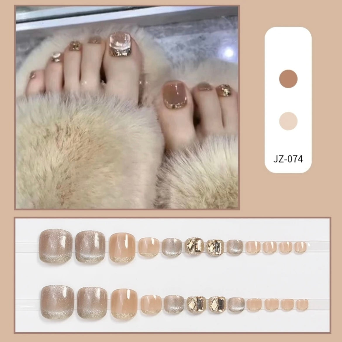 Champagne Glow Cat-Eye Luxury Toes