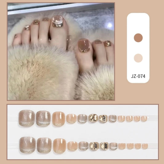 Champagne Glow Cat-Eye Luxury Toes