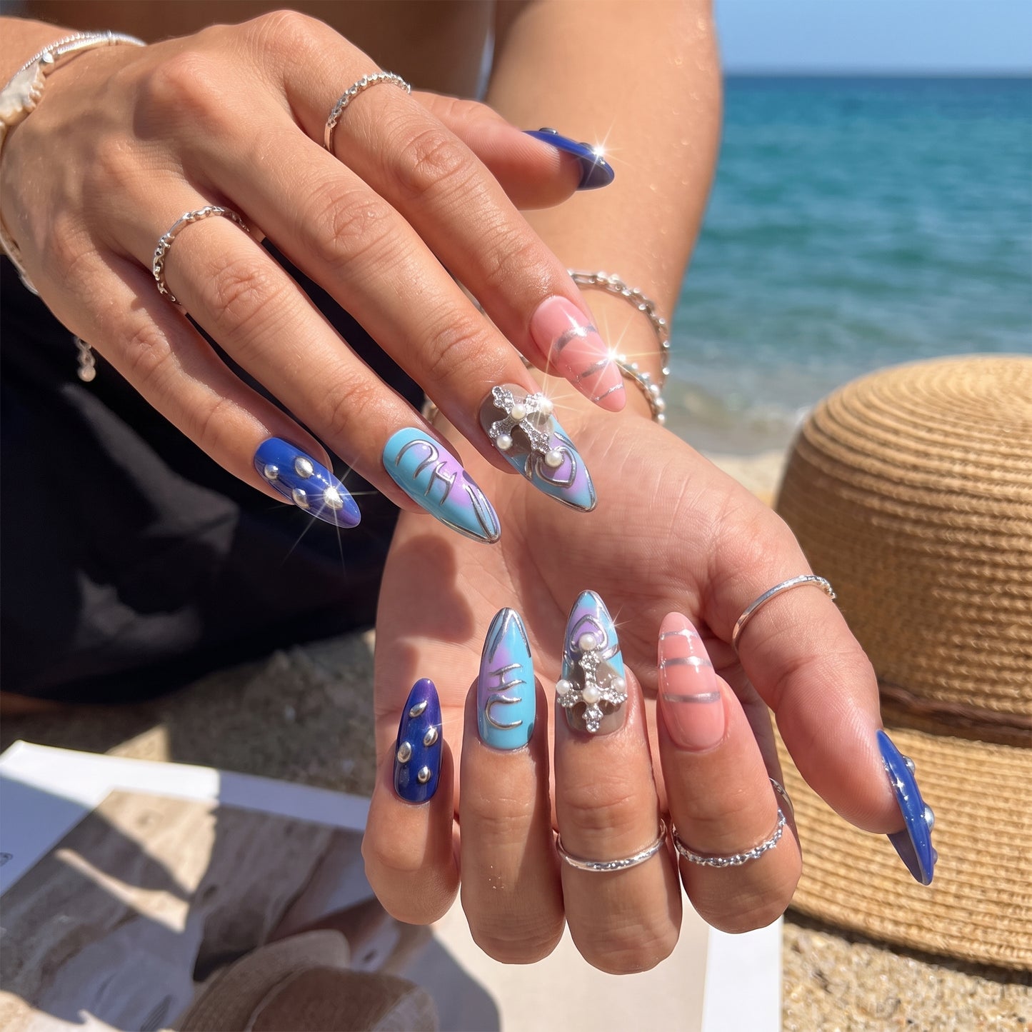 Minimalist Strokes – Quiet Luxury Minimalist Almond Press-On Nails