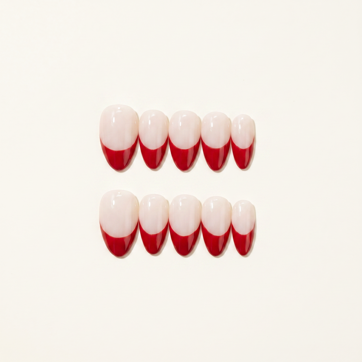 Scarlet Edge – Date Night Red French Almond Press-On Nails