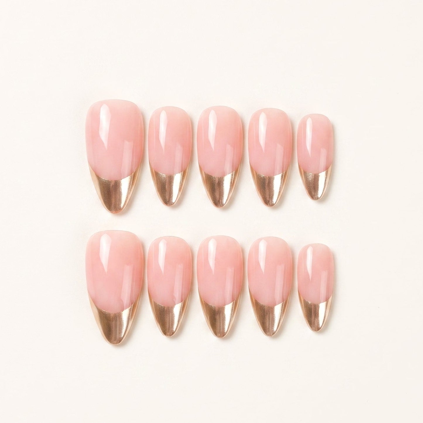 Nude Silk – Clean Girl Almond Press-On Nails