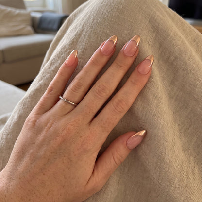 Nude Silk – Clean Girl Almond Press-On Nails