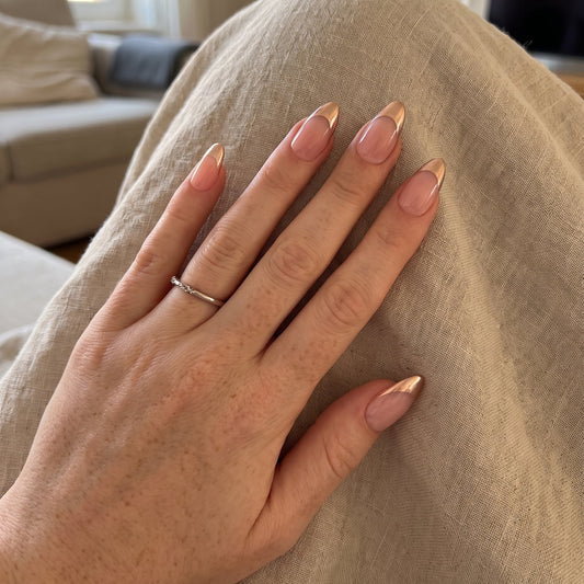Nude Silk – Clean Girl Almond Press-On Nails