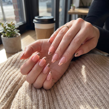 Nude Silk – Clean Girl Almond Press-On Nails