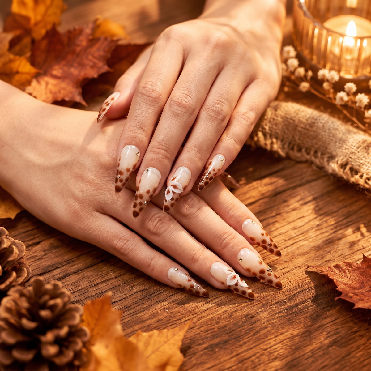 Chocolate Lily – Main Character Stiletto Press-On Nails